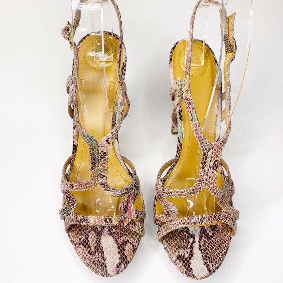 Pink Snakeskin Heels - Picture 1 of 4